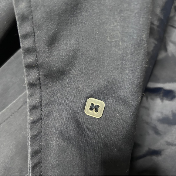 Vintage Bentleys of London Mens Size 38R Rainwear Trench Coat Navy Blue *Flaws - Picture 13 of 16